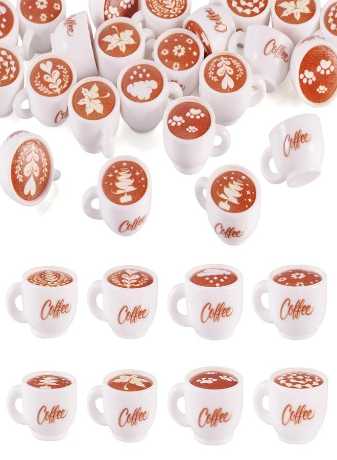 Craftdady 24pcs Mini Coffee Cup Resin Dollhouse Miniature Drink Food Coffee Mug Lovely Tableware Coffees Hang Ornament for Home Decorations Doll Kitchen Play Accessories Jewelry Making - Image 1